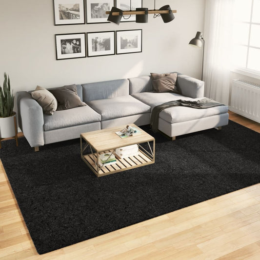 Rug OVIEDO Short Pile Black 240x340 cm