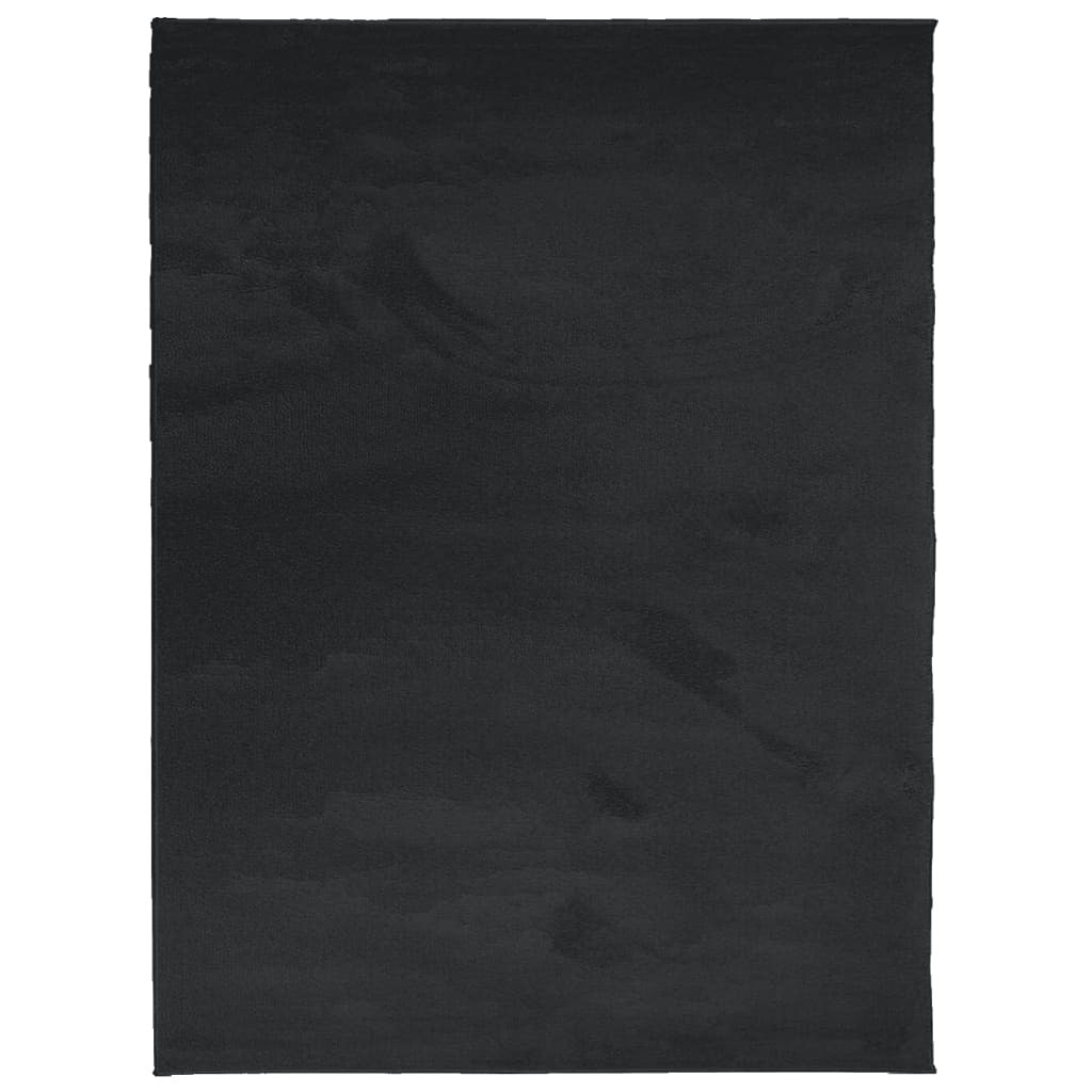 Rug OVIEDO Short Pile Black 240x340 cm