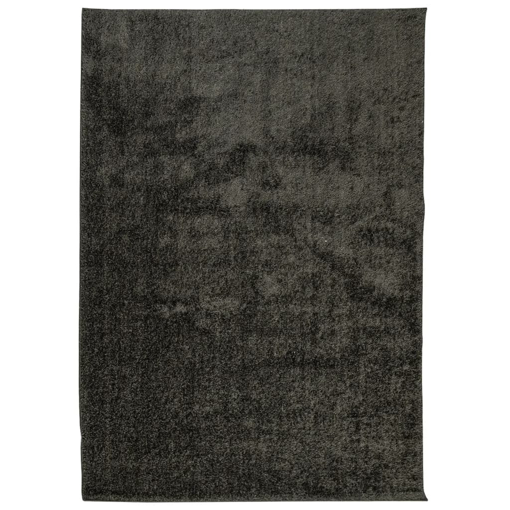 Rug ISTAN High Pile Shiny Look Anthracite 140x200 cm