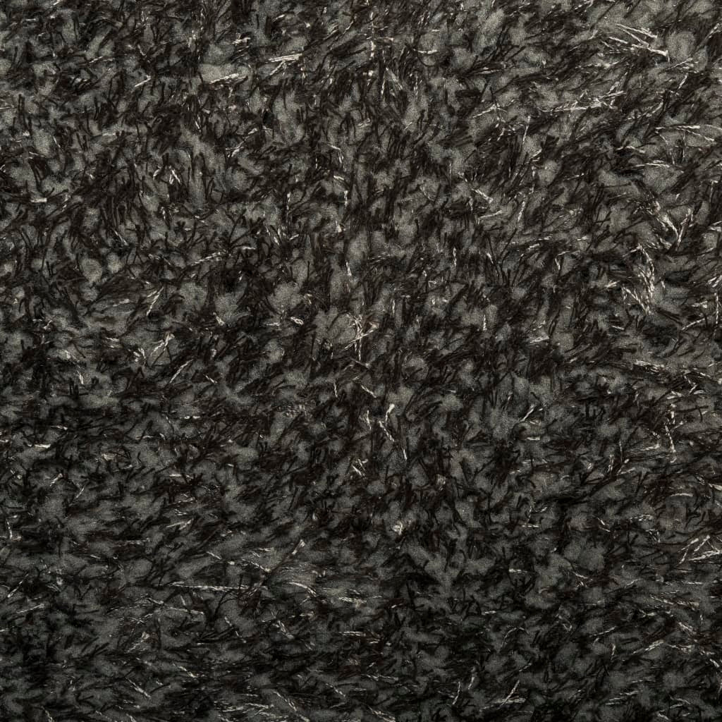 Rug ISTAN High Pile Shiny Look Anthracite 140x200 cm