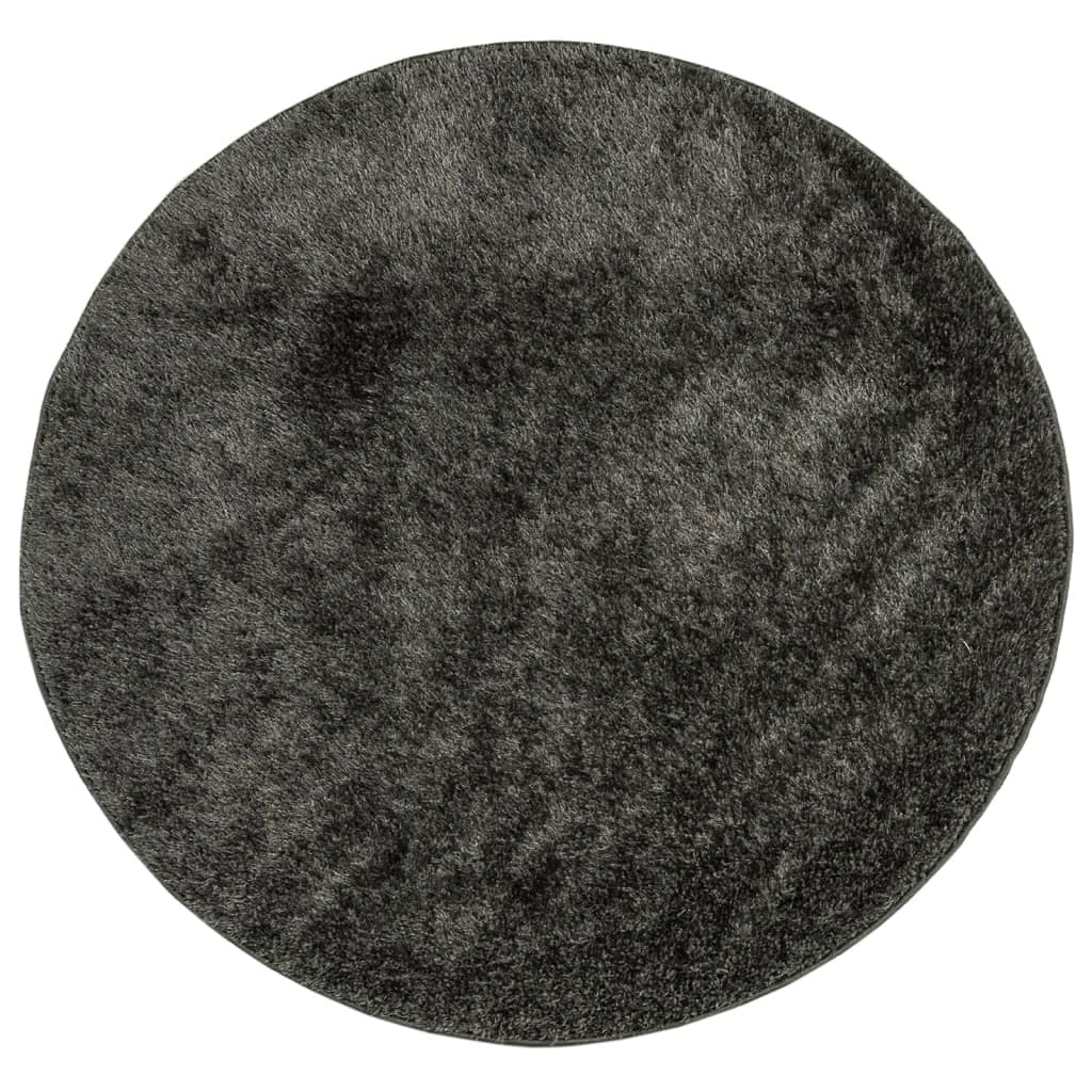 Rug ISTAN High Pile Shiny Look Anthracite  100 cm