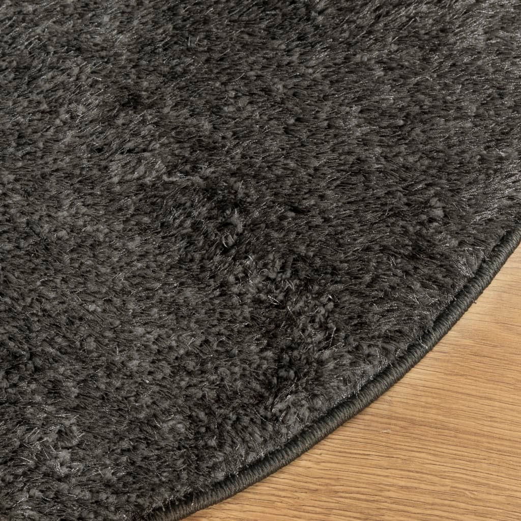 Rug ISTAN High Pile Shiny Look Anthracite  100 cm