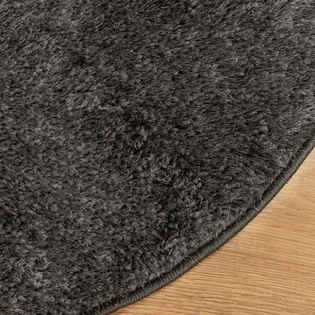 Rug ISTAN High Pile Shiny Look Anthracite  120 cm