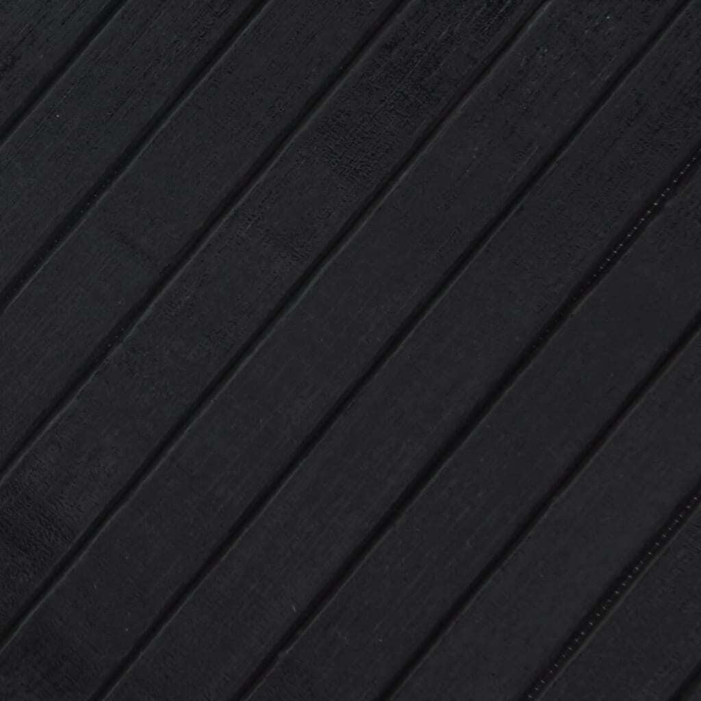 Rug Rectangular Black80x1000 cm Bamboo