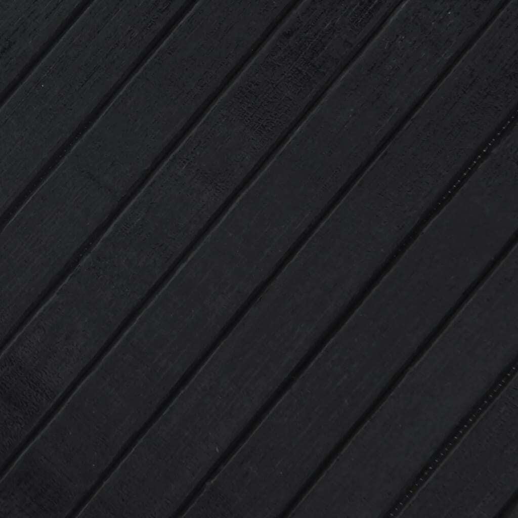 Rug Rectangular Black100x1000 cm Bamboo