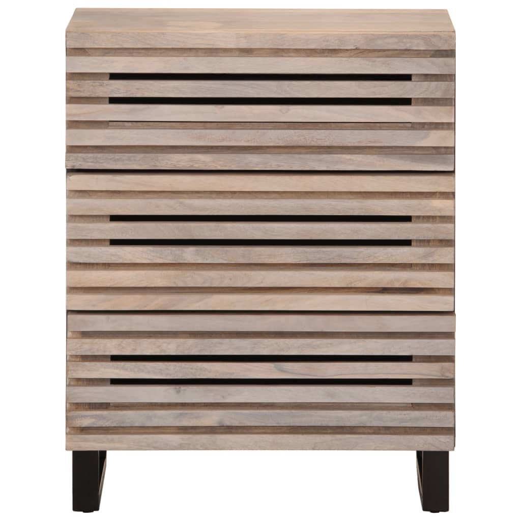 Sideboard White 60x34x75 cm Solid Wood Mango