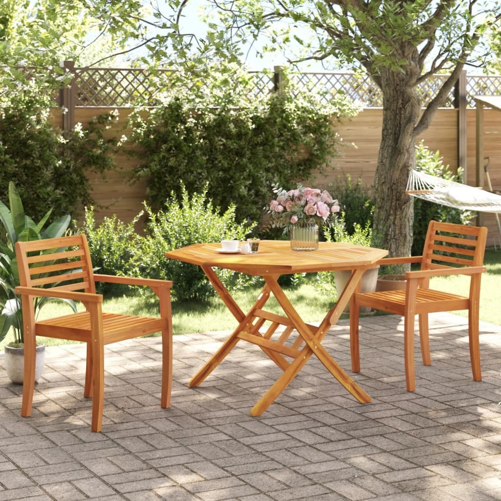 Folding Garden Table 110x75 cm Solid Wood Acacia