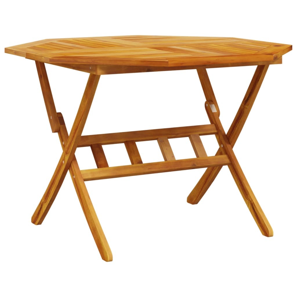 Folding Garden Table 110x75 cm Solid Wood Acacia