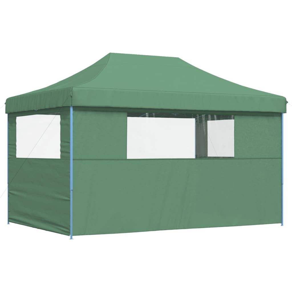 Foldable Party Tent Pop-Up with 3 Sidewalls Green