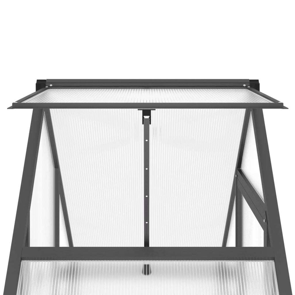 Greenhouse with Base Frame Anthracite 169x58x195 cm Aluminium