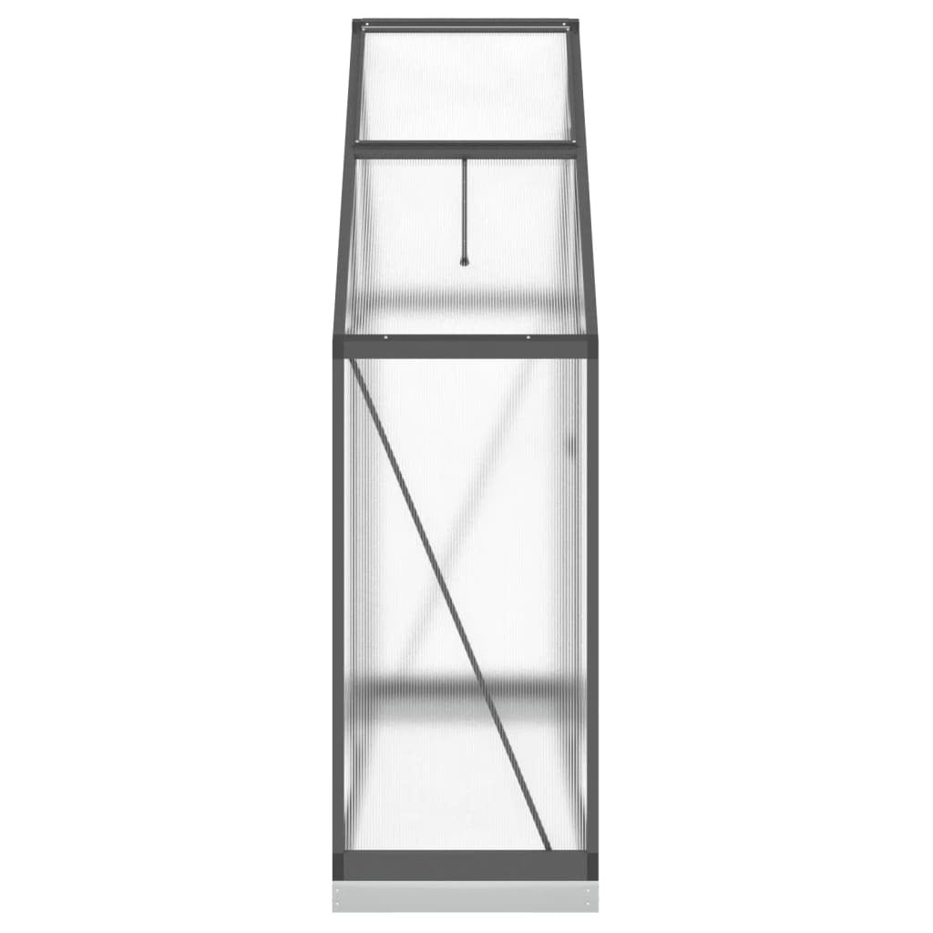 Greenhouse with Base Frame Anthracite 169x58x202 cm Aluminium