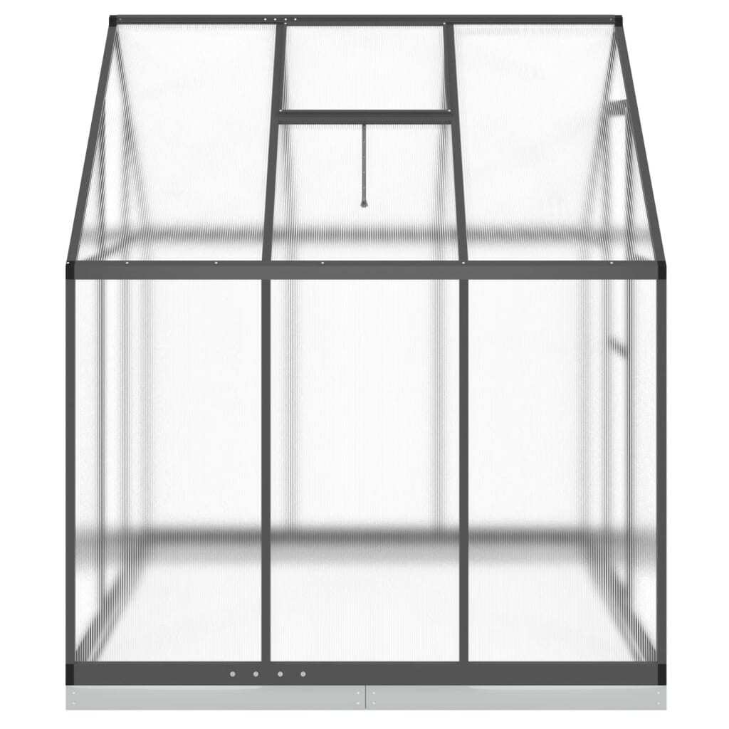 Greenhouse with Base Frame Anthracite 169x169x202 cm Aluminium