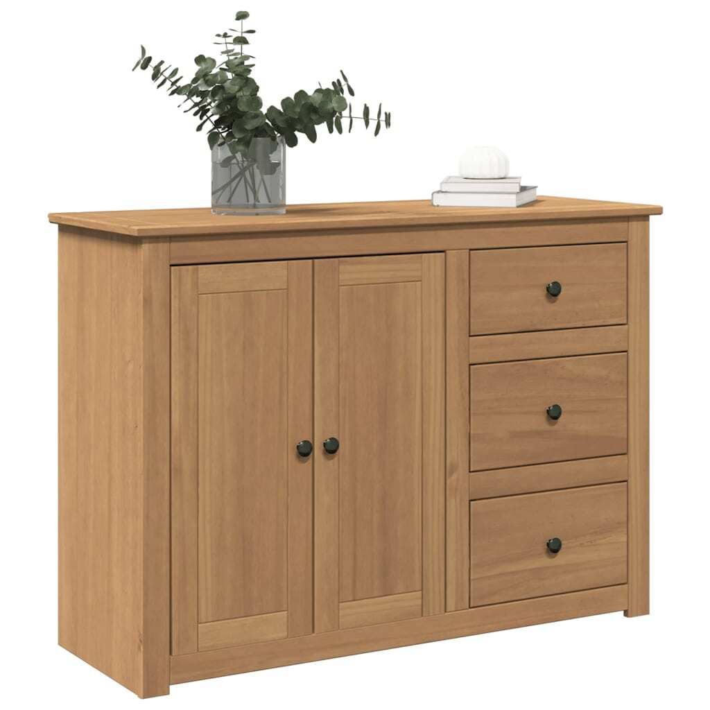 Sideboard with Drawers Panama 112x40x80 cm Solid Wood Pine