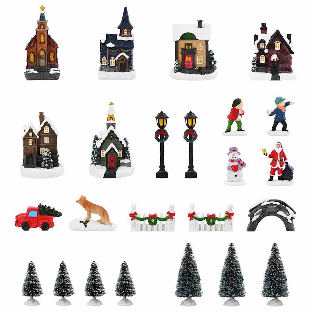 Christmas Tabletop Decor Multicolour Resin