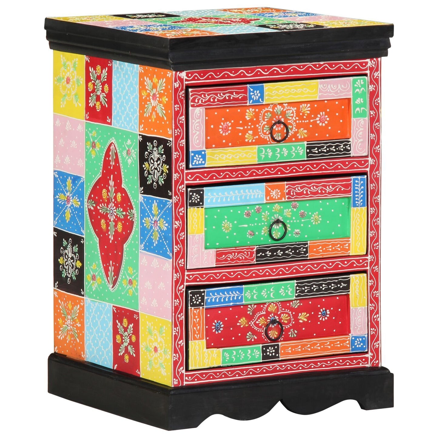 Drawer Cabinet Multicolour 40 x 40 x 60 cm Solid Mango wood