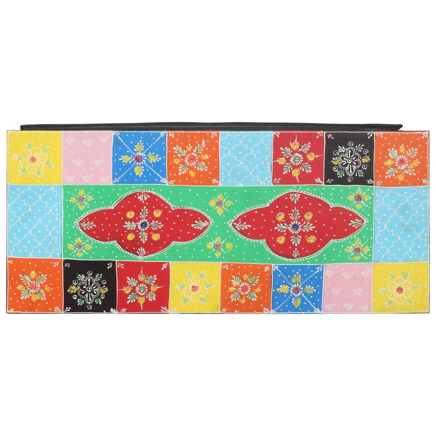 TV Cabinet Multicolour 80 x 35 x 50 cm Solid Mango wood