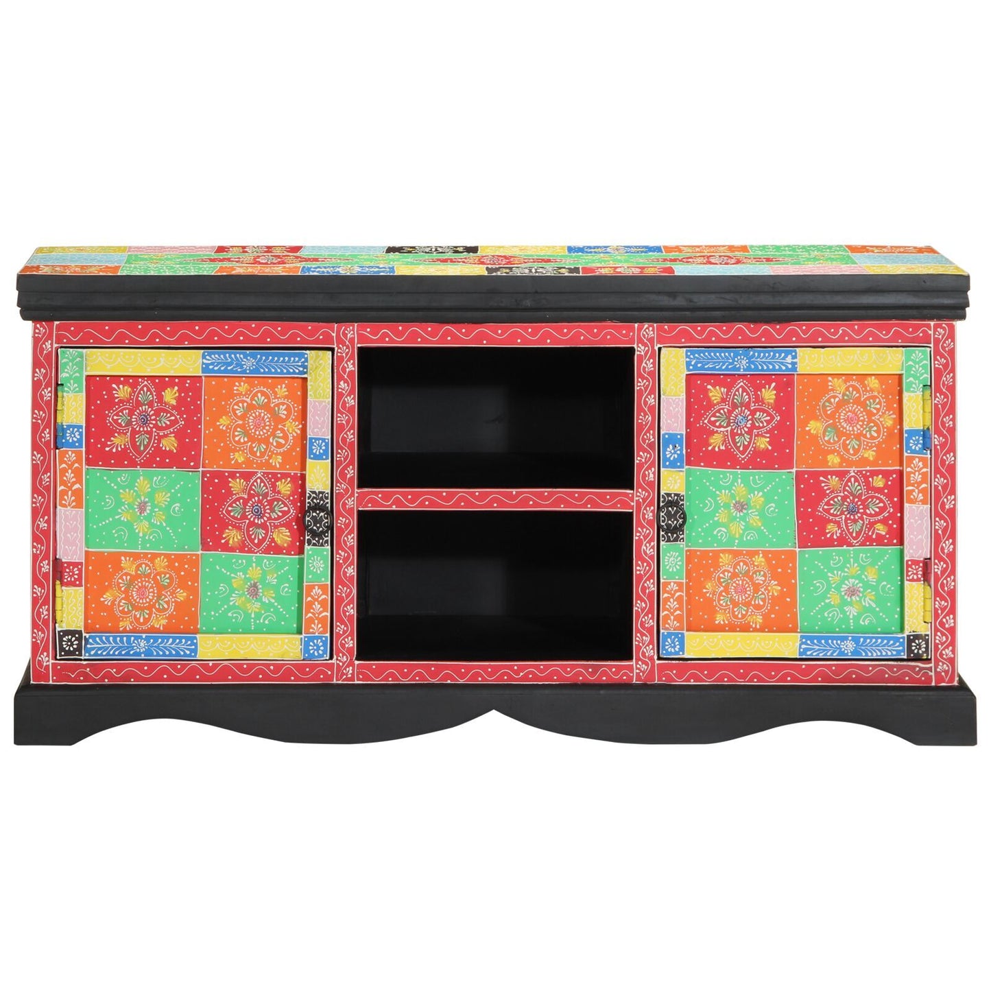 TV Cabinet Multicolour 100 x 35 x 50 cm Solid Mango wood