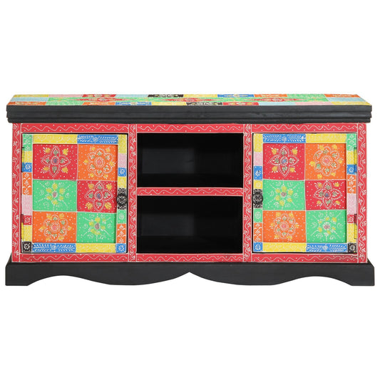TV Cabinet Multicolour 100 x 35 x 50 cm Solid Mango wood
