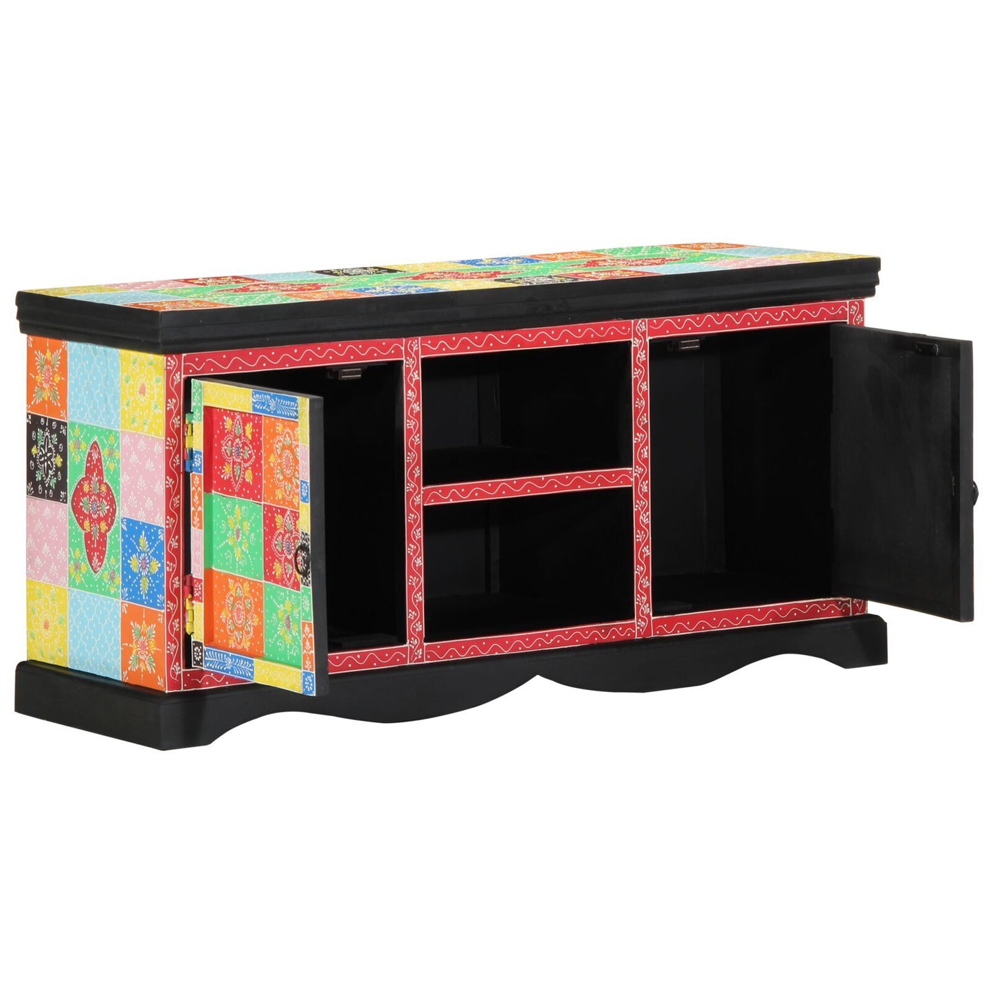 TV Cabinet Multicolour 100 x 35 x 50 cm Solid Mango wood