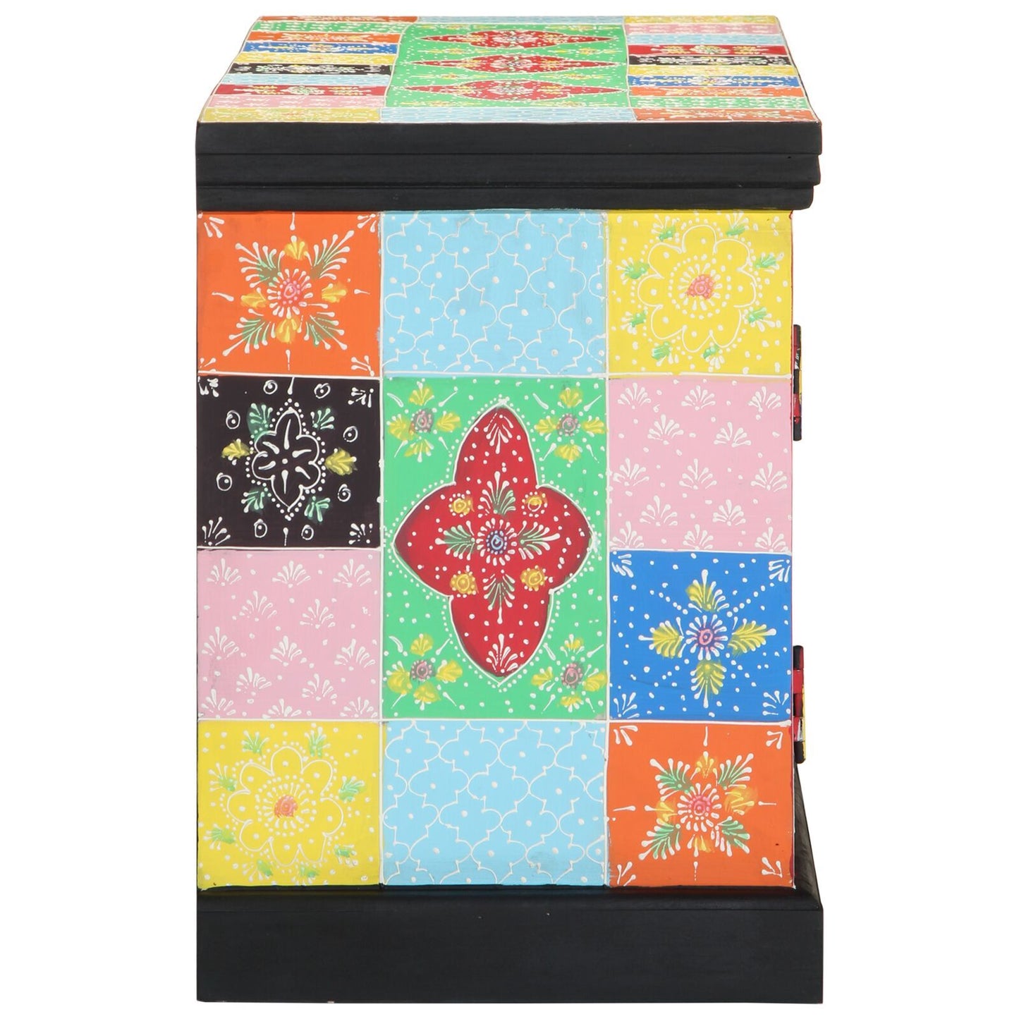 TV Cabinet Multicolour 100 x 35 x 50 cm Solid Mango wood