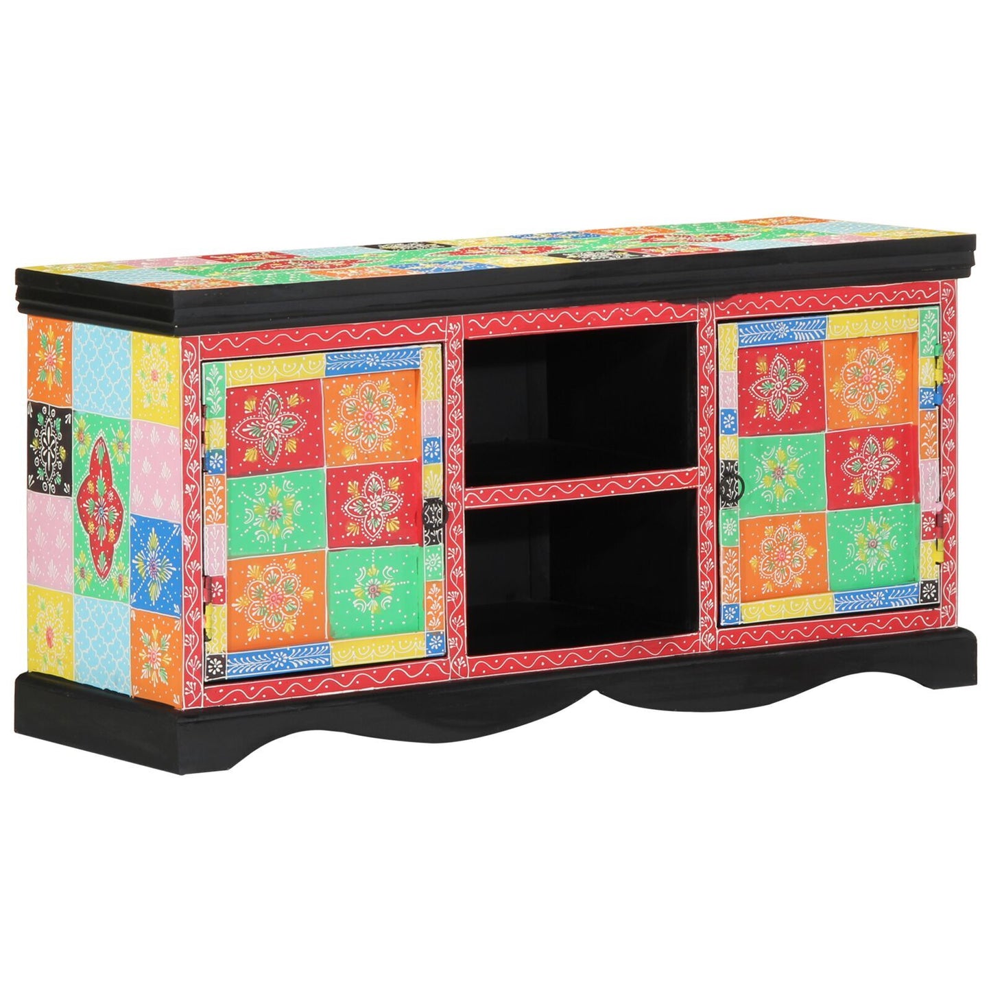 TV Cabinet Multicolour 100 x 35 x 50 cm Solid Mango wood
