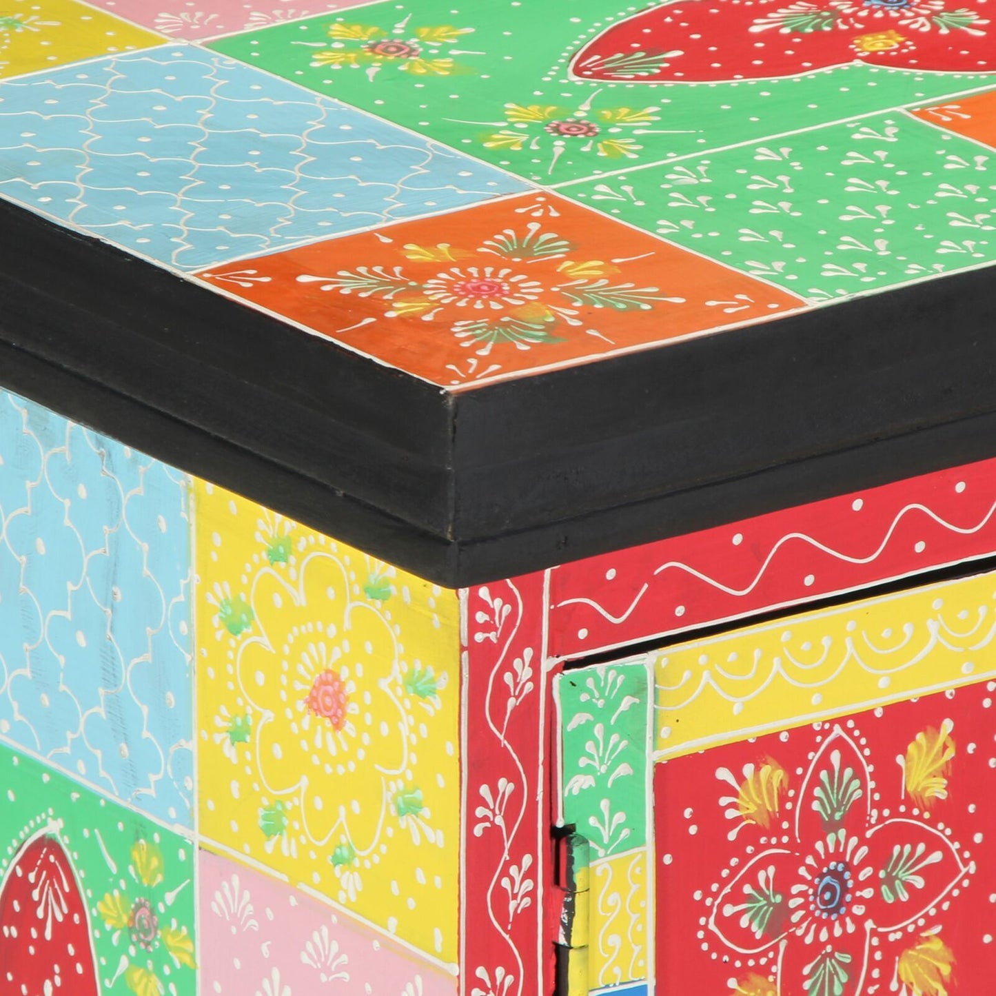 TV Cabinet Multicolour 100 x 35 x 50 cm Solid Mango wood