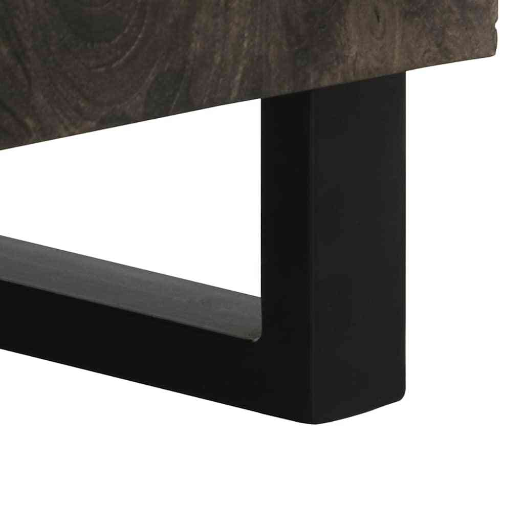 Sideboard Black 90x33x75 cm Solid Wood Mango