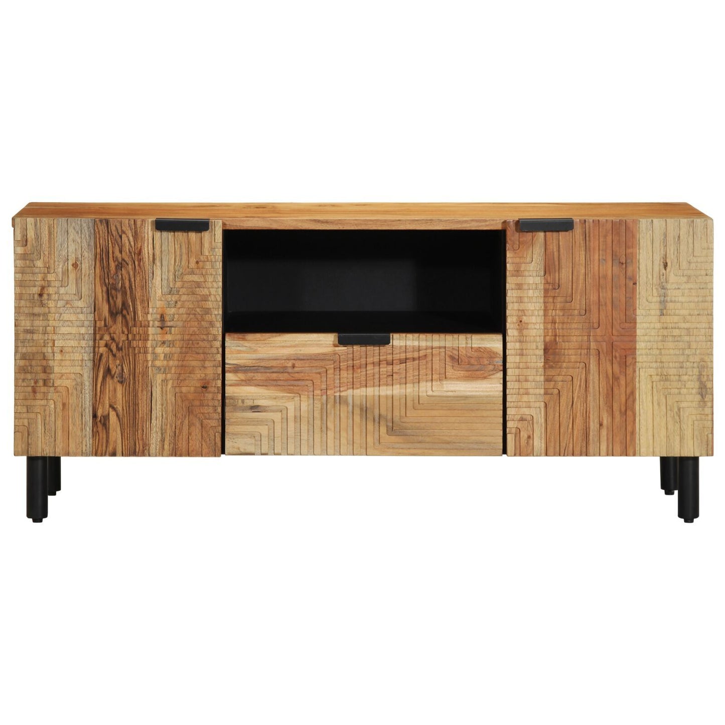 TV Cabinet with Door Brown 105 x 33.5 x 46 cm Solid Acacia wood