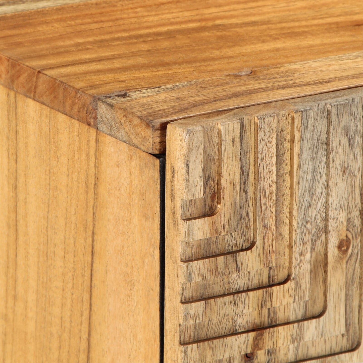 TV Cabinet with Door Brown 105 x 33.5 x 46 cm Solid Acacia wood