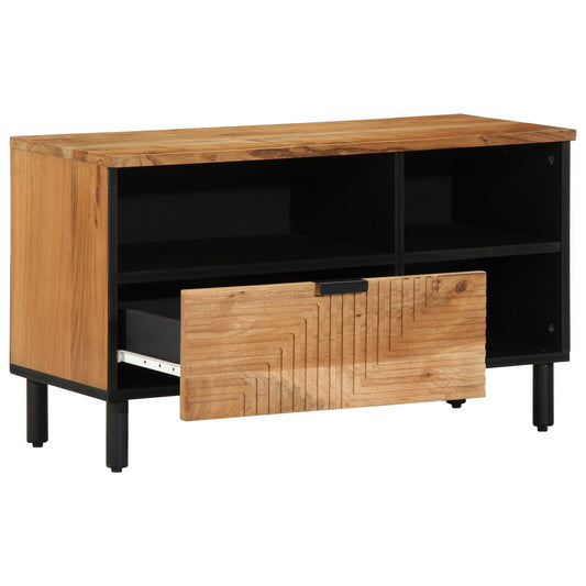 TV Cabinet with Shelf Brown 80 x 33.5 x 46 cm Solid Acacia wood