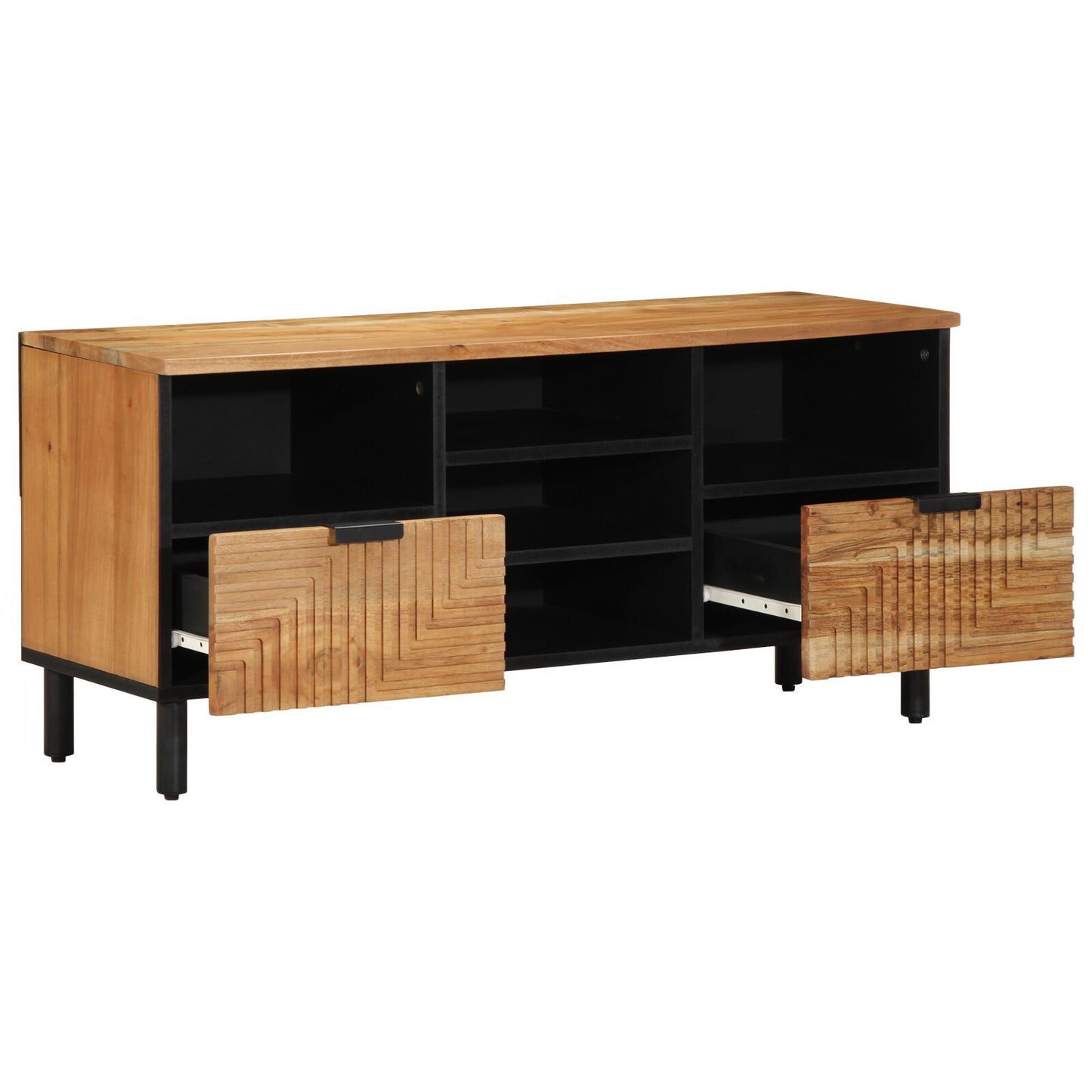 TV Cabinet Brown 100 x 33.5 x 46 cm Solid Acacia wood
