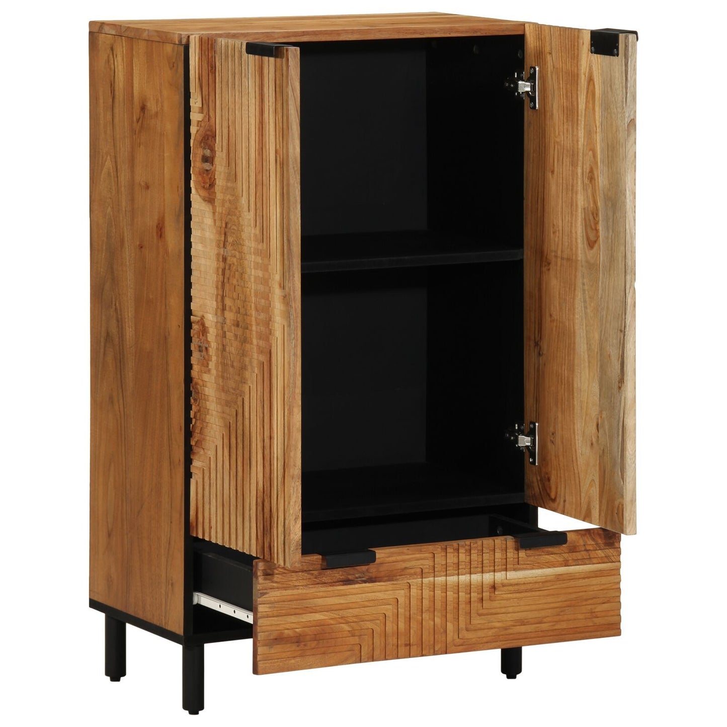 Highboard Natural 60 x 33.5 x 100 cm Solid Acacia Wood