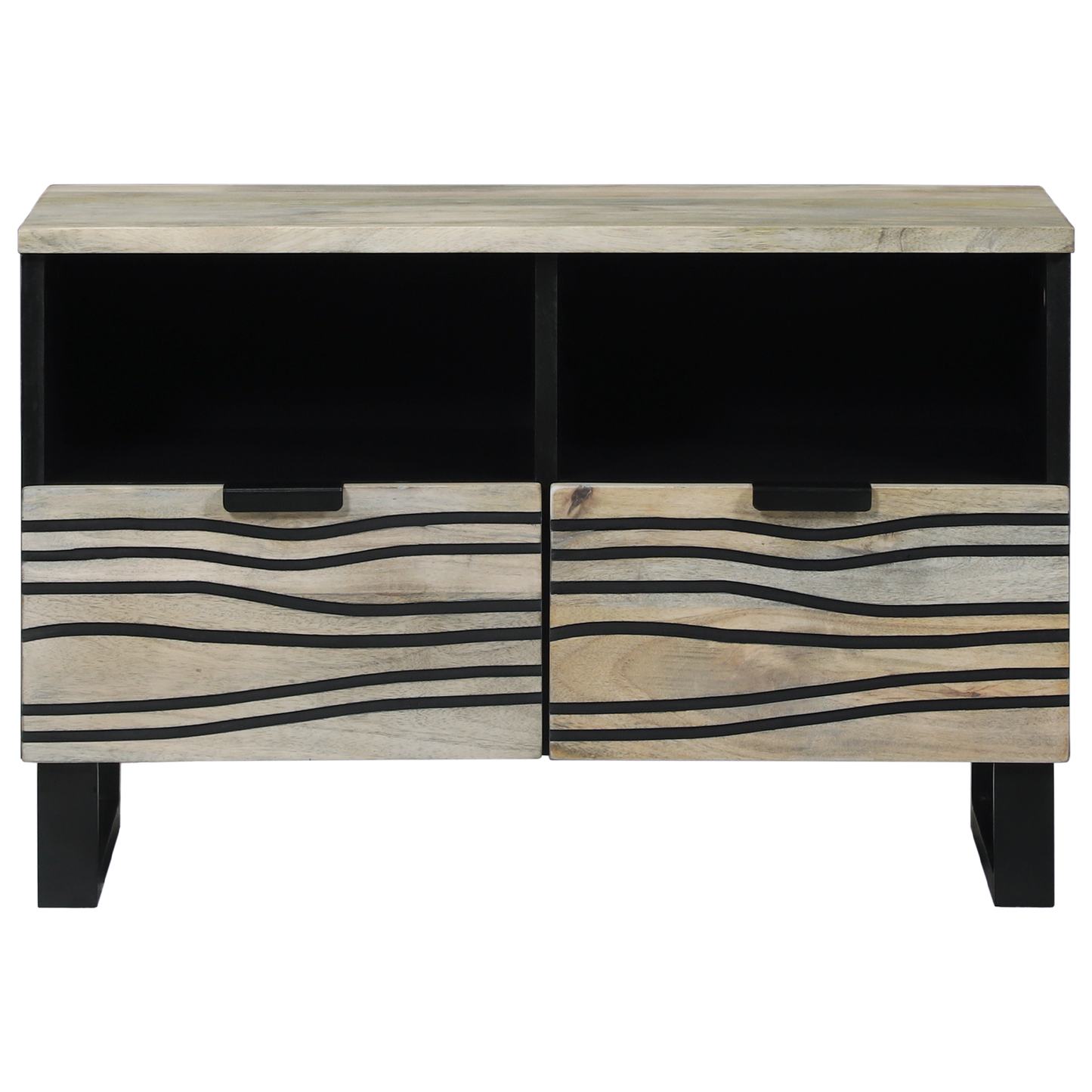 TV Cabinet with Drawer White 70 x 33 x 46 cm Solid mango wood