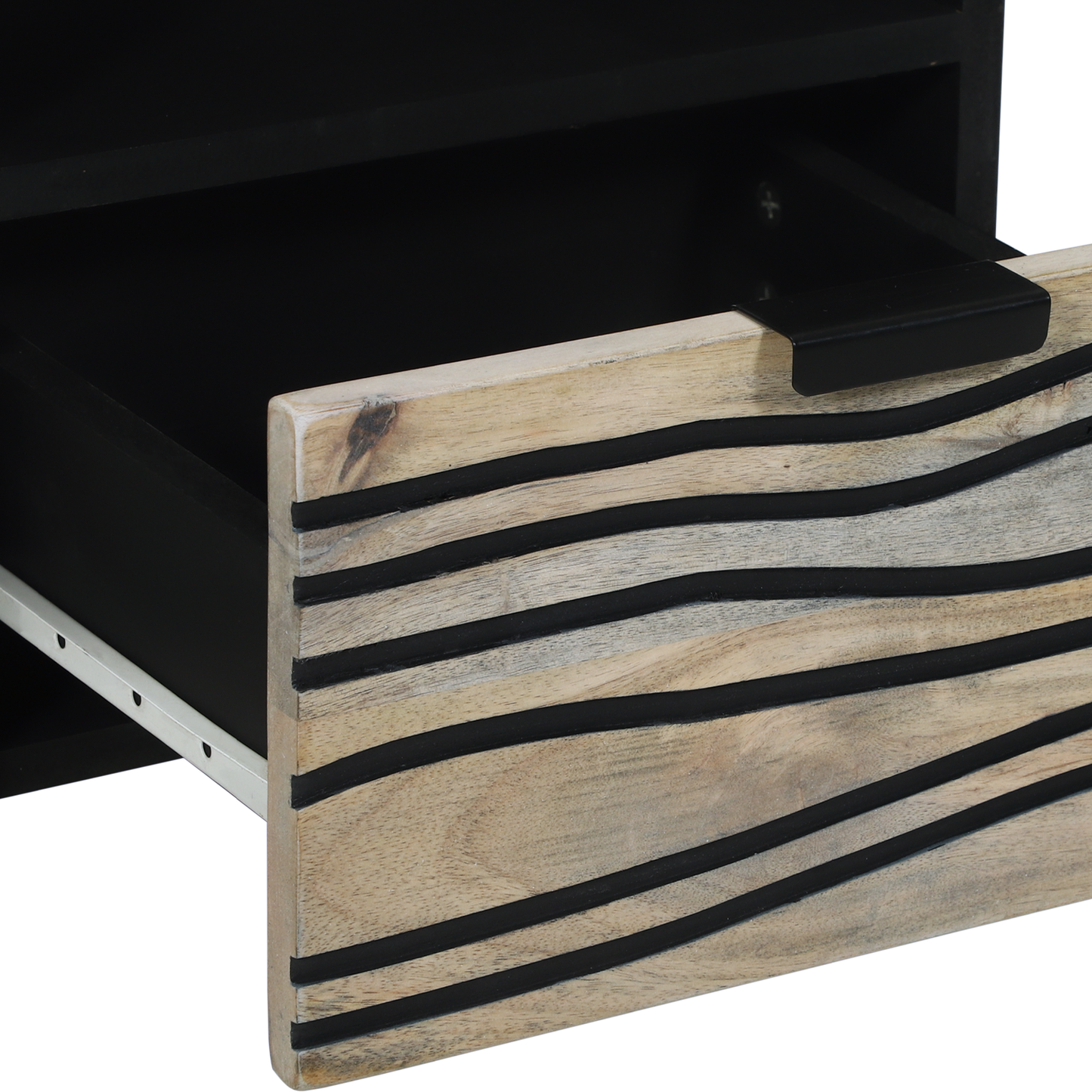 TV Cabinet with Drawer White 70 x 33 x 46 cm Solid mango wood