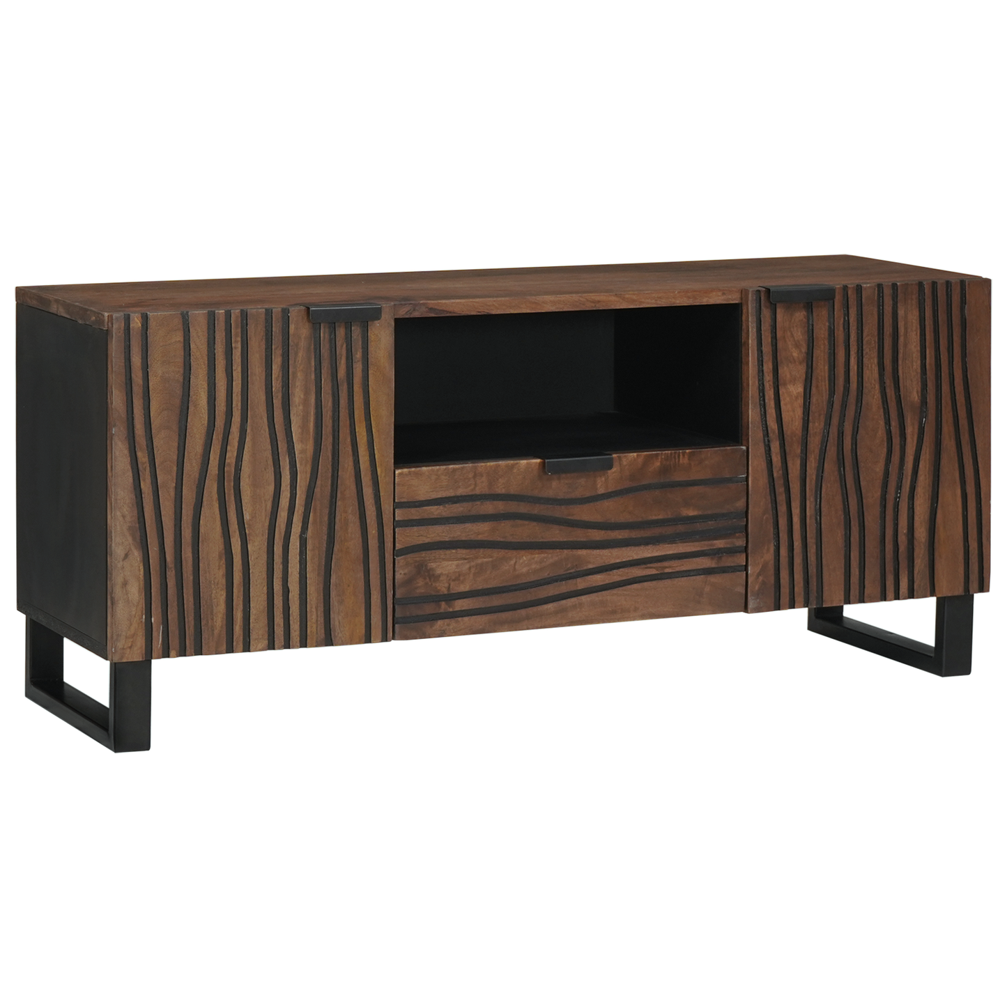 TV Cabinet with Drawer Brown 105 x 33 x 46 cm Solid mango wood