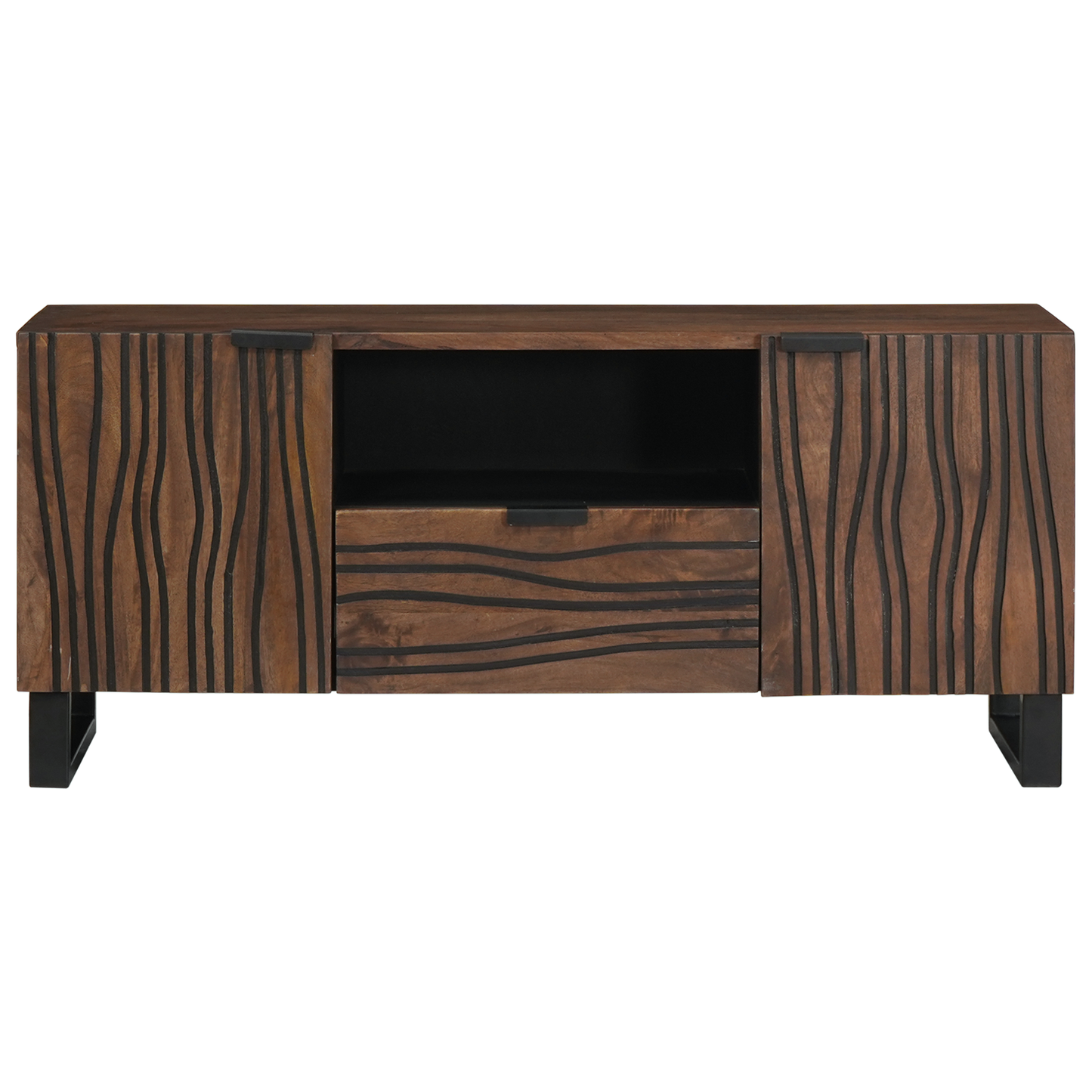 TV Cabinet with Drawer Brown 105 x 33 x 46 cm Solid mango wood