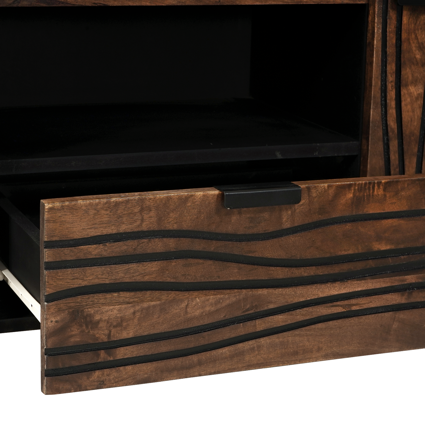 TV Cabinet with Drawer Brown 105 x 33 x 46 cm Solid mango wood