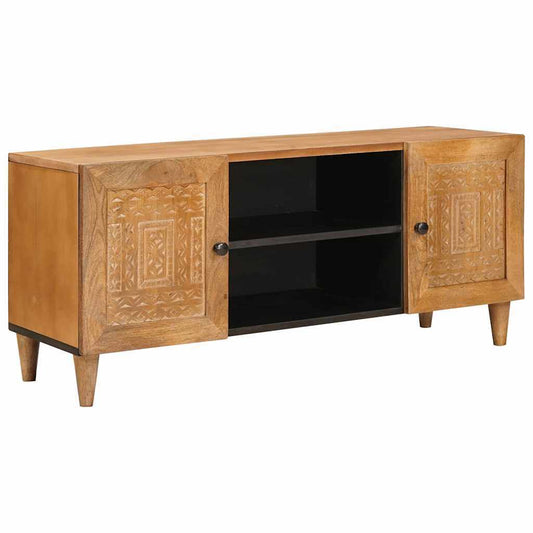 TV Cabinet Light brown 105 x 33 x 46 cm Solid mango wood