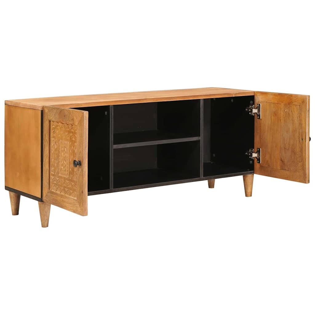 TV Cabinet Light brown 105 x 33 x 46 cm Solid mango wood
