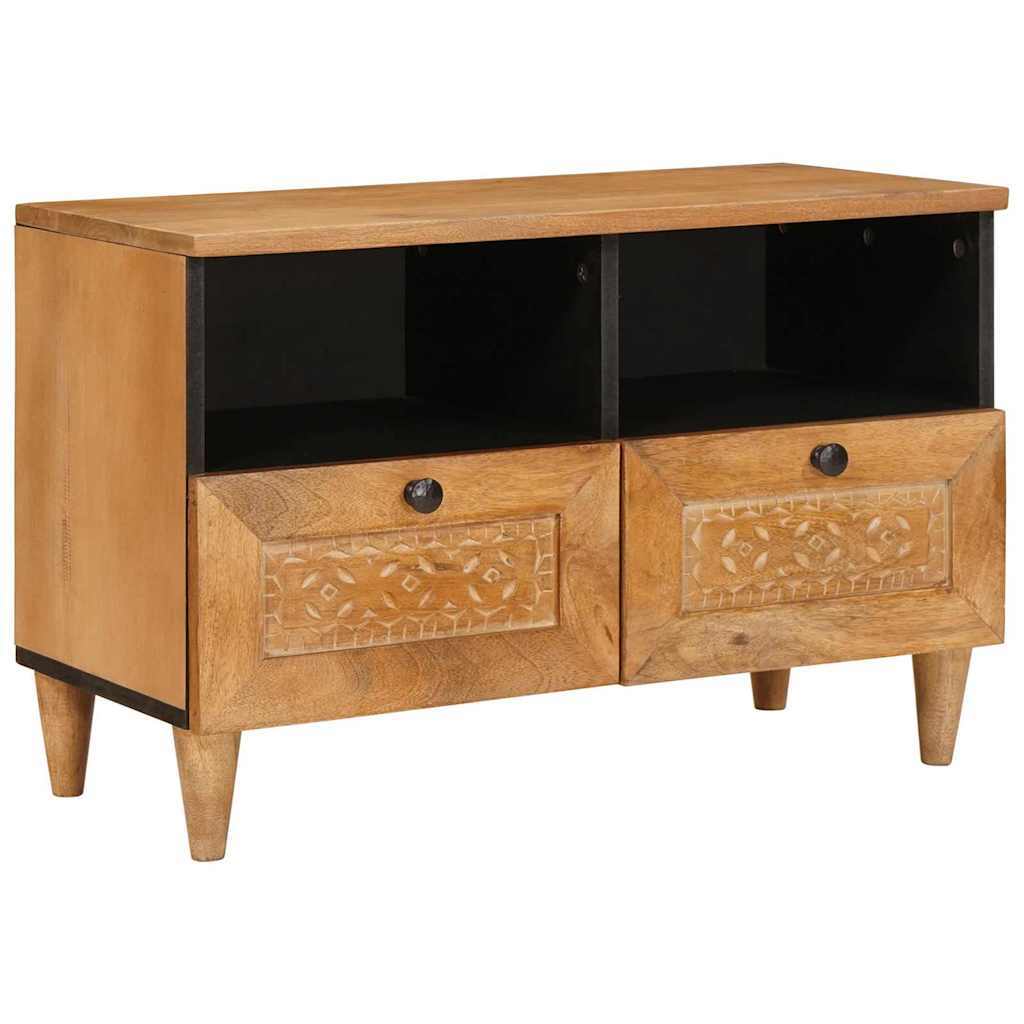 TV Cabinet Light brown 70 x 33 x 46 cm Solid mango wood