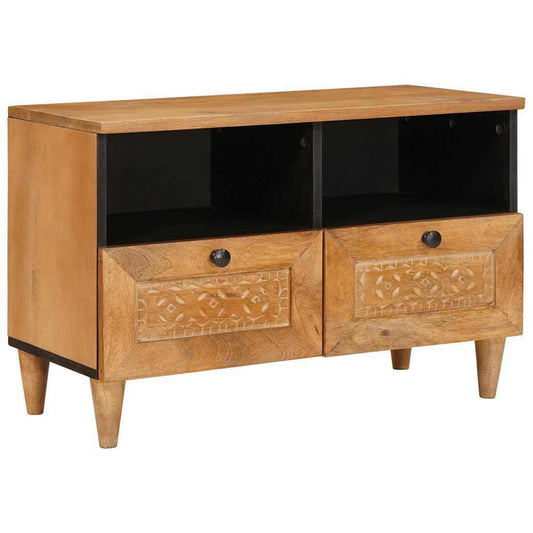 TV Cabinet Light brown 70 x 33 x 46 cm Solid mango wood