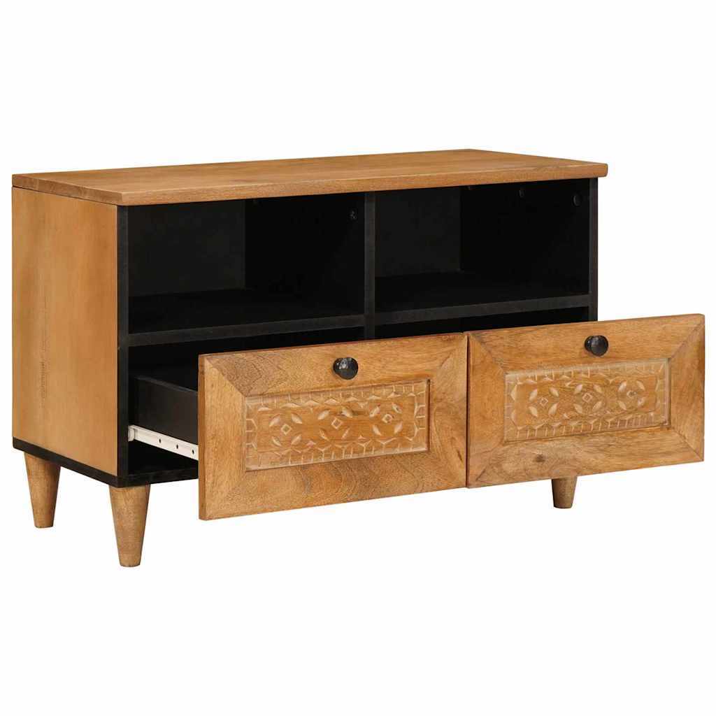 TV Cabinet Light brown 70 x 33 x 46 cm Solid mango wood