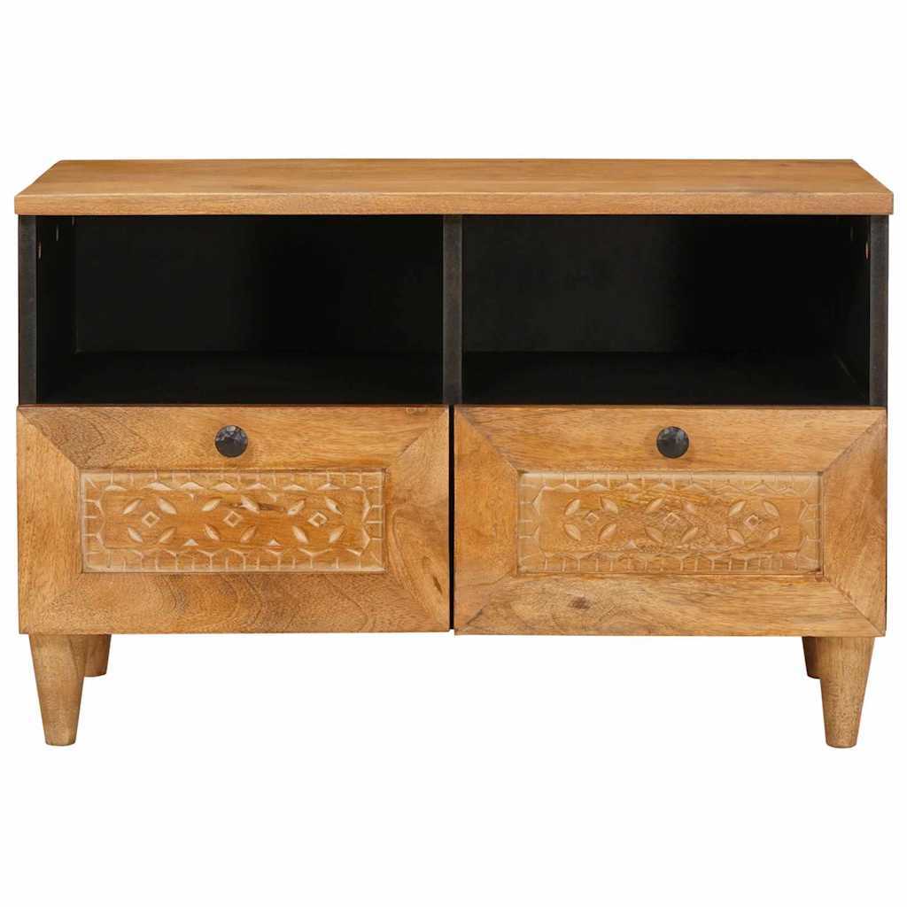 TV Cabinet Light brown 70 x 33 x 46 cm Solid mango wood