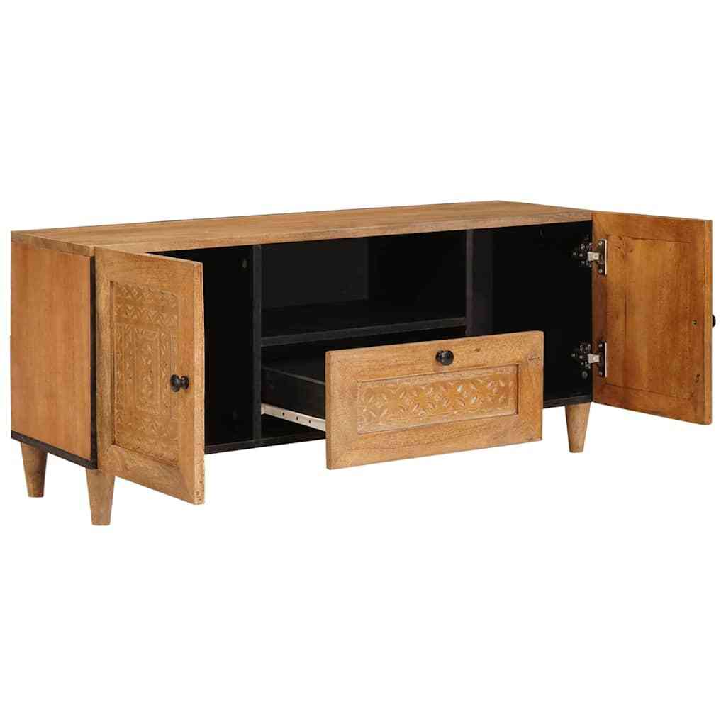 TV Cabinet Light brown 105 x 33 x 46 cm Solid mango wood