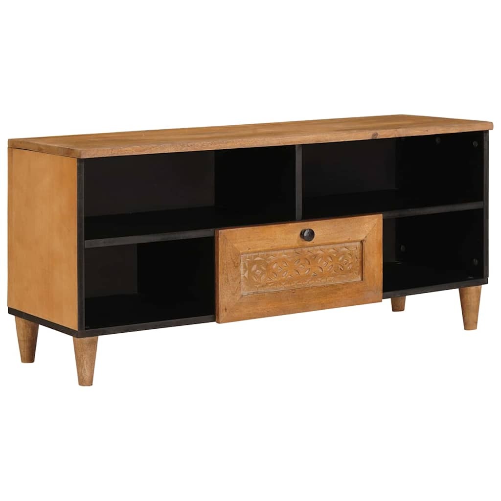 TV Cabinet Light brown 105 x 33 x 46 cm Solid mango wood