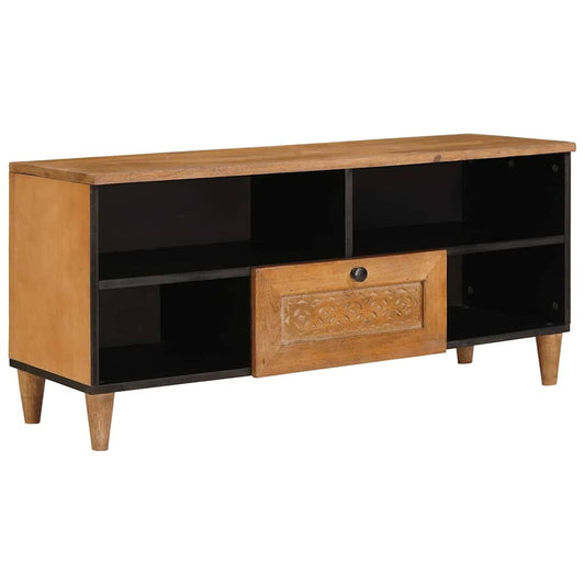 TV Cabinet Light brown 105 x 33 x 46 cm Solid mango wood