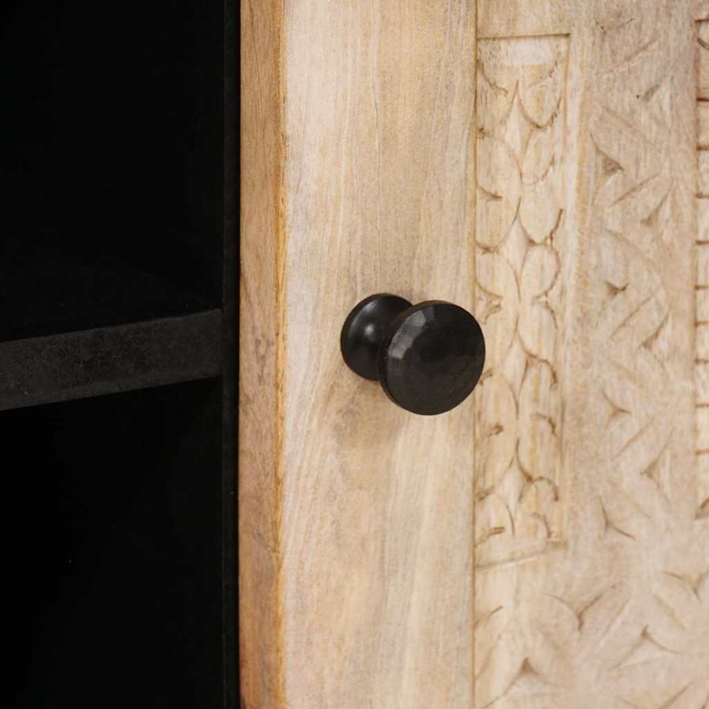 TV Cabinet with Shelf White 105 x 33 x 46 cm Solid mango wood