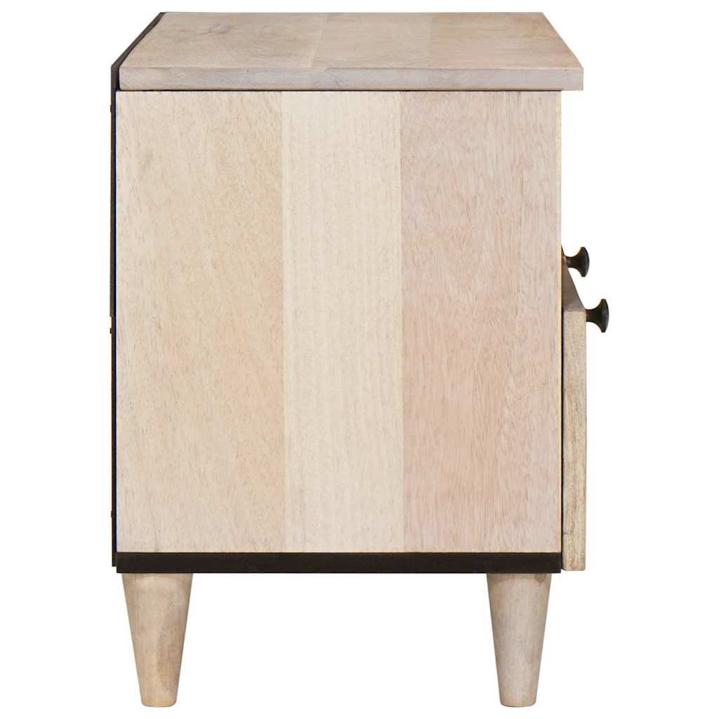 TV Cabinet with Drawer White 70 x 33 x 46 cm Solid mango wood