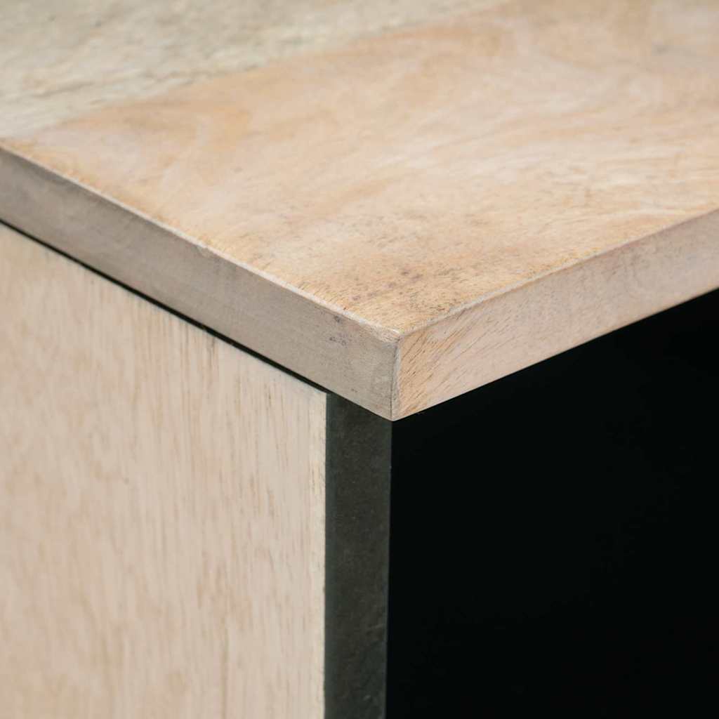 TV Cabinet with Drawer White 70 x 33 x 46 cm Solid mango wood