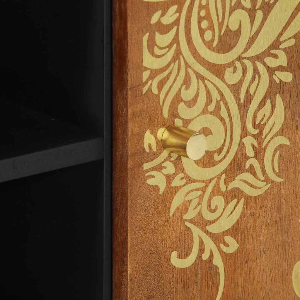 TV Cabinet with Shelf Brown 105 x 33.5 x 46 cm Solid Mango wood